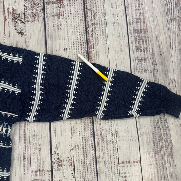 Jantzen Nordic Fair Isle Crewneck Pullover Sweater Men’s XL Blue - Picture 6 of 11